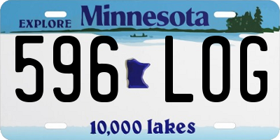 MN license plate 596LOG