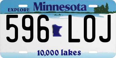 MN license plate 596LOJ