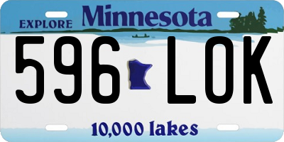 MN license plate 596LOK
