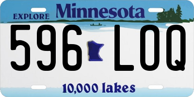 MN license plate 596LOQ