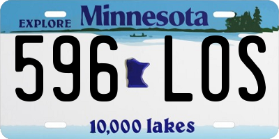 MN license plate 596LOS