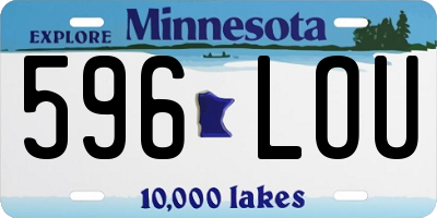 MN license plate 596LOU
