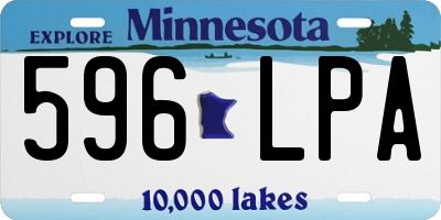 MN license plate 596LPA