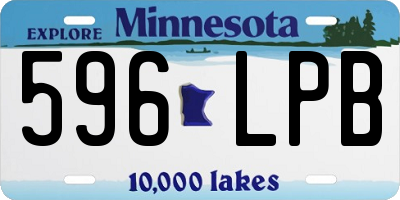 MN license plate 596LPB