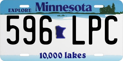 MN license plate 596LPC