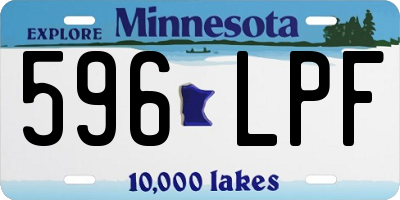 MN license plate 596LPF