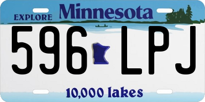 MN license plate 596LPJ