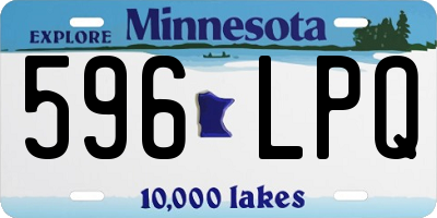 MN license plate 596LPQ
