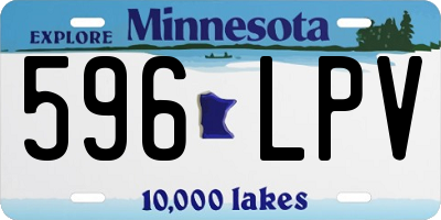 MN license plate 596LPV