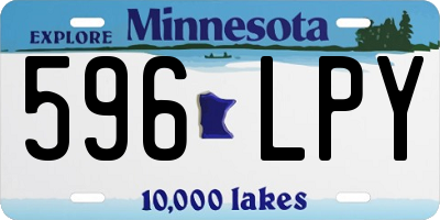 MN license plate 596LPY