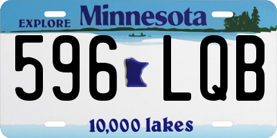 MN license plate 596LQB