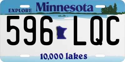 MN license plate 596LQC