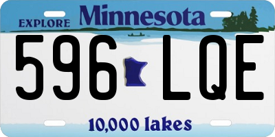 MN license plate 596LQE
