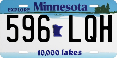 MN license plate 596LQH