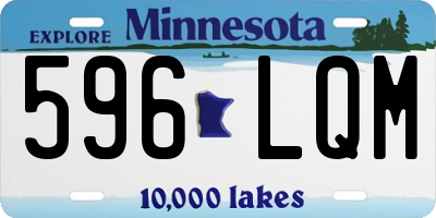 MN license plate 596LQM
