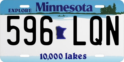 MN license plate 596LQN