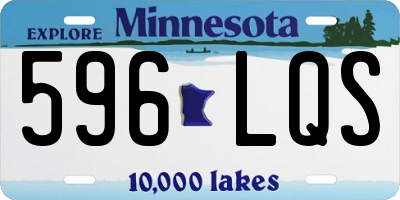 MN license plate 596LQS