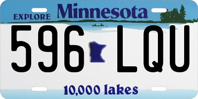 MN license plate 596LQU