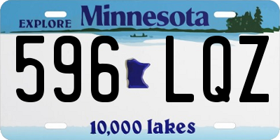 MN license plate 596LQZ