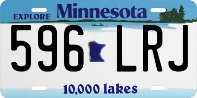 MN license plate 596LRJ