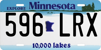 MN license plate 596LRX
