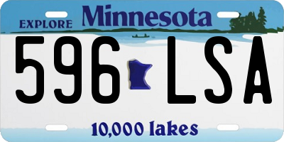 MN license plate 596LSA