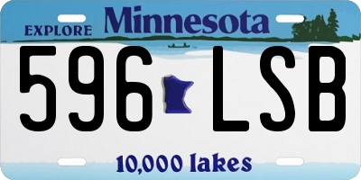 MN license plate 596LSB
