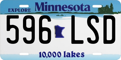 MN license plate 596LSD