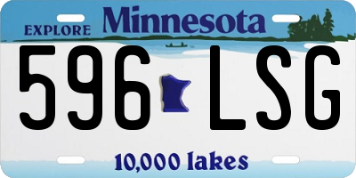 MN license plate 596LSG