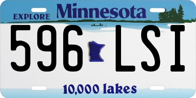 MN license plate 596LSI
