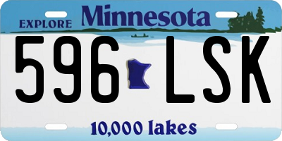 MN license plate 596LSK