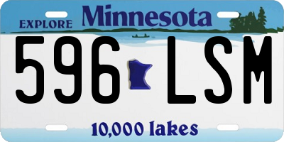 MN license plate 596LSM
