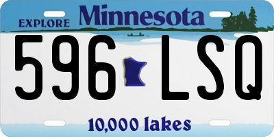 MN license plate 596LSQ