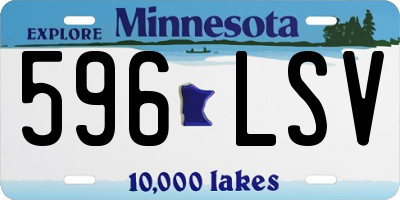 MN license plate 596LSV