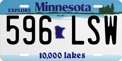 MN license plate 596LSW