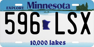 MN license plate 596LSX