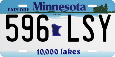 MN license plate 596LSY