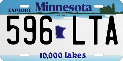 MN license plate 596LTA
