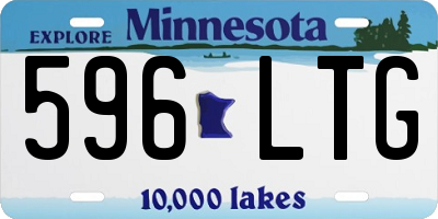 MN license plate 596LTG