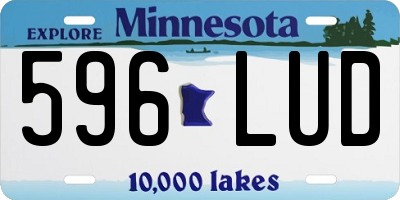 MN license plate 596LUD