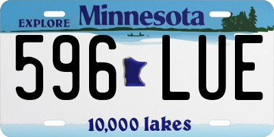 MN license plate 596LUE