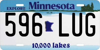 MN license plate 596LUG