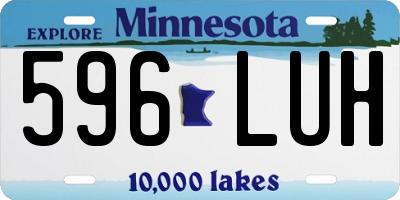MN license plate 596LUH