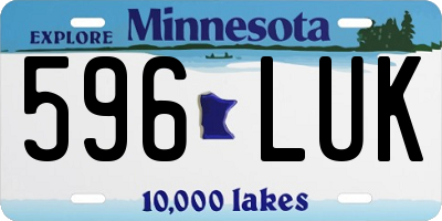MN license plate 596LUK