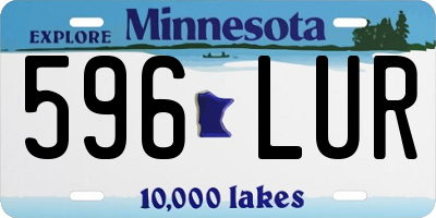 MN license plate 596LUR