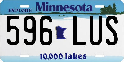 MN license plate 596LUS