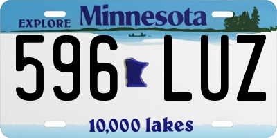 MN license plate 596LUZ