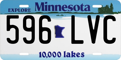 MN license plate 596LVC