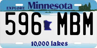 MN license plate 596MBM