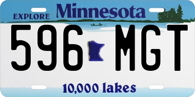MN license plate 596MGT